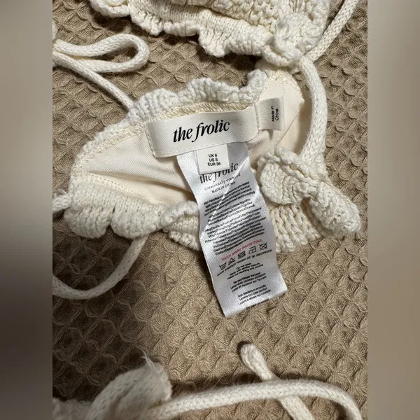 ASOS Elegant Cream Knit Bikini Set - Image 5