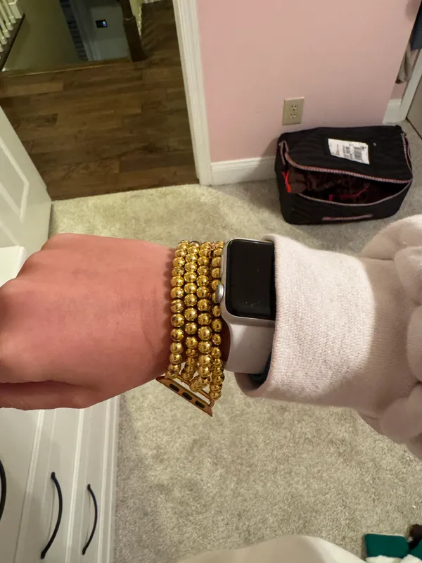 BaubleBar Gold Beaded Apple Watch Band - Image 4