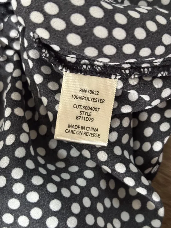 Max Studio Polka Dot Long Sleeve Blouse - Image 5