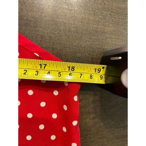 Red & White Polka Dot Spaghetti Strap Cami size Large Game Day Holiday Flirty - Image 5