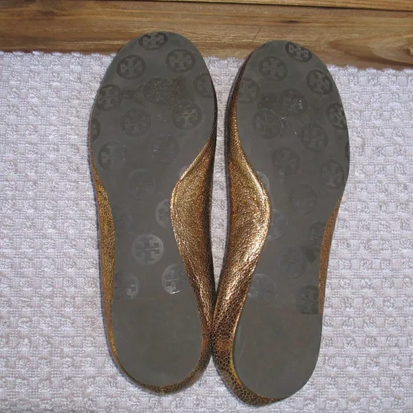Tory Burch Metallic Leather Flats - Image 9
