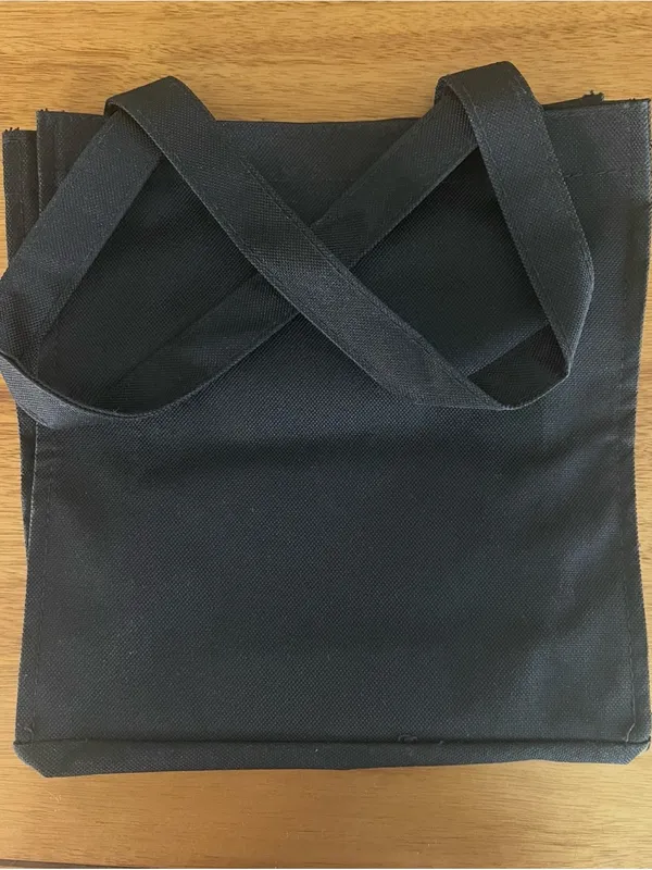 Vintage Harrods Knightsbridge Tote Bag Black Embroidered Logo NWT New w/ Tags - Image 3