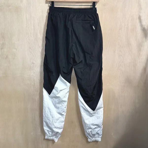 MOOLAH Womens S Black White‎ Snap Track Pants Tearaway Joggers Orange Drawstring - Image 6