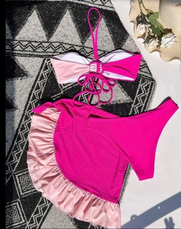 Boutique Colorblock three pieces set pink - Image 5
