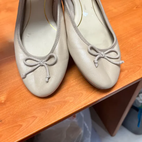Sam‎ Edelman Circus Taupe Beige Leather Ballet Flats – Size 6.5 - Image 9