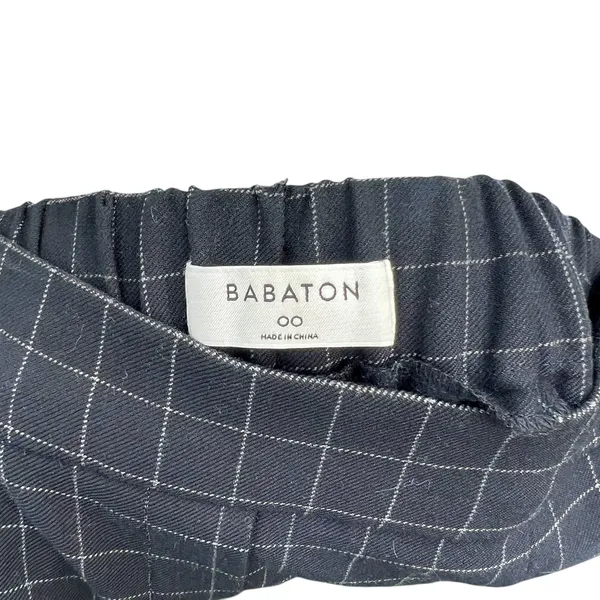 Aritzia‎ Babaton Conan Pants Windowpane Check Print Black Size 00 - Image 9