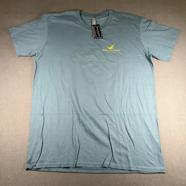 Simply Southern Outfitters Dog T-shirt XL Green Duck Short Sleeve Graphic Tee - Image 3