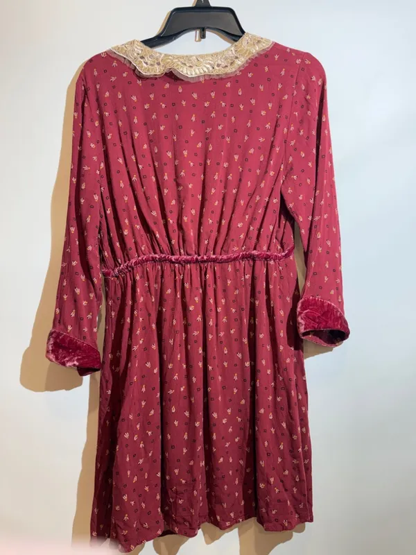 Free People Delfina Black Lace Peter Pan Collar Cutout Mini Dress Size M - Image 6