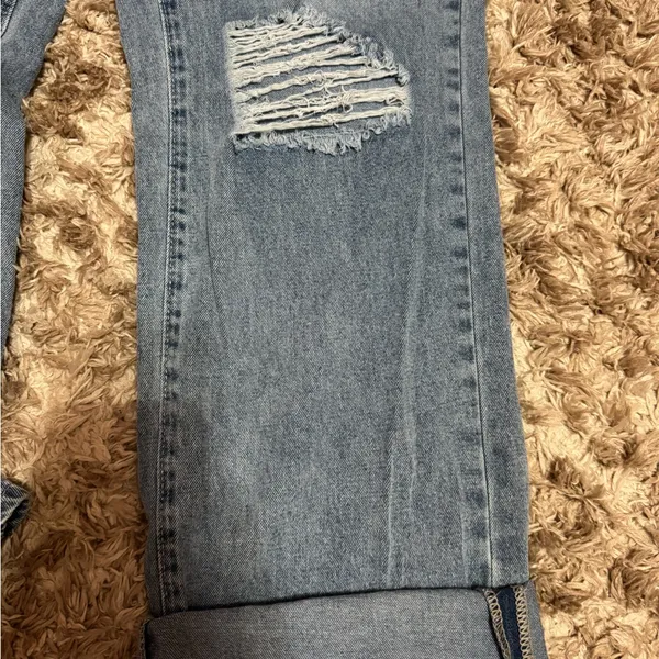 Blue Distressed Jeans Size M - Image 4