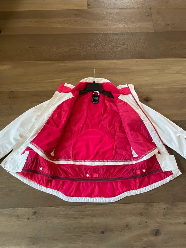 The North Face HyVent RECCO Jacket Women’s Size Medium White/Pink Full Zip - Image 11