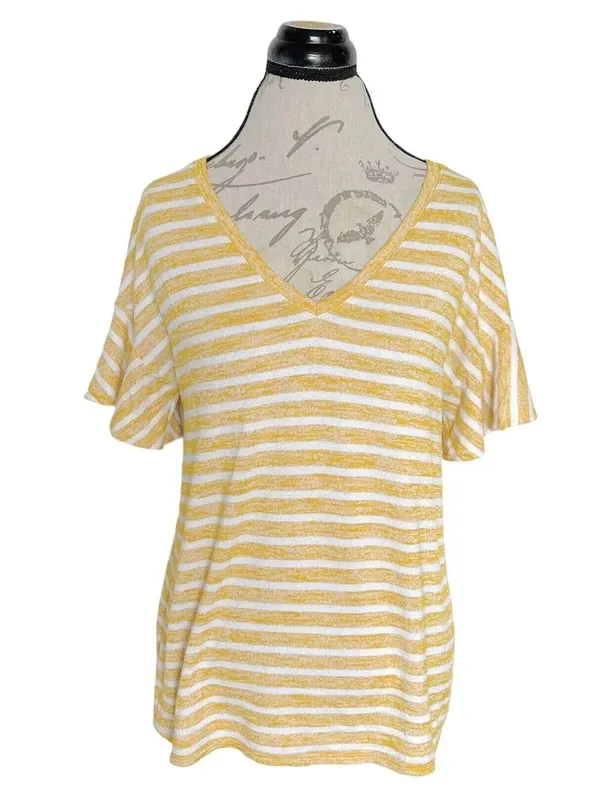 A New Day Blouse Striped Short Sleeve - Image 4