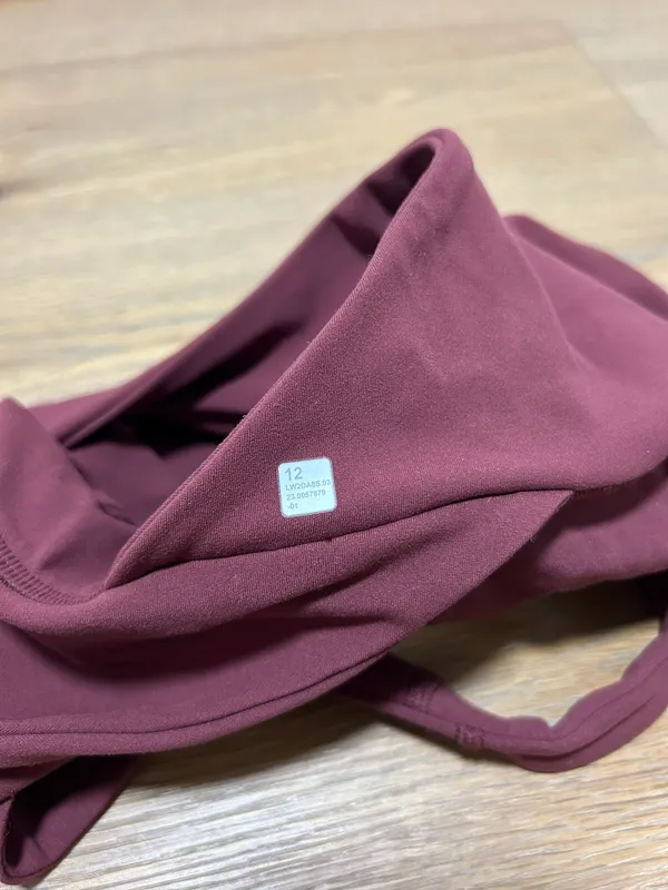 Lululemon Sz 12  Align Bra - Red Merlot - Image 8