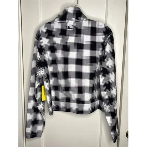 EleVen by Venus Williams Women's One More Time Pullover, B/w Plaid Size XS $138 - Image 8