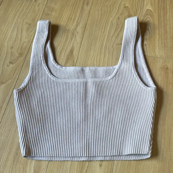 Babaton Ribbed Cream Women's Top - Image 3