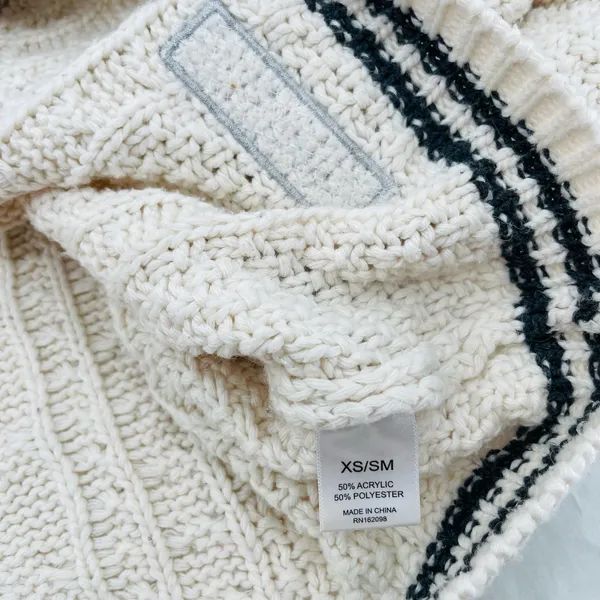 Taylor Swift Folklore The Cardigan OG 2020 Silhouette Cream Knit Top Size XS-Sm - Image 8