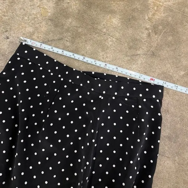Vintage retro y2k polka dot midi maxi skirt with slit - Image 3