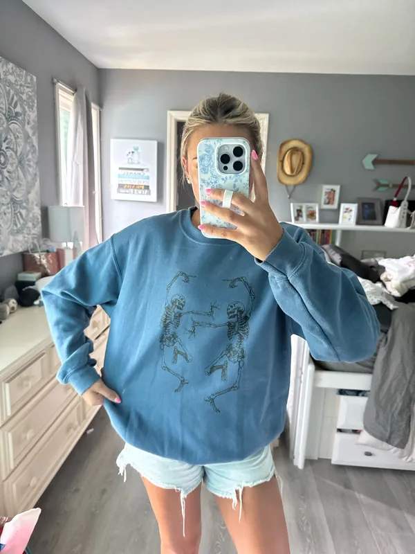 Skeleton Crewneck Blue Size M - Image 2