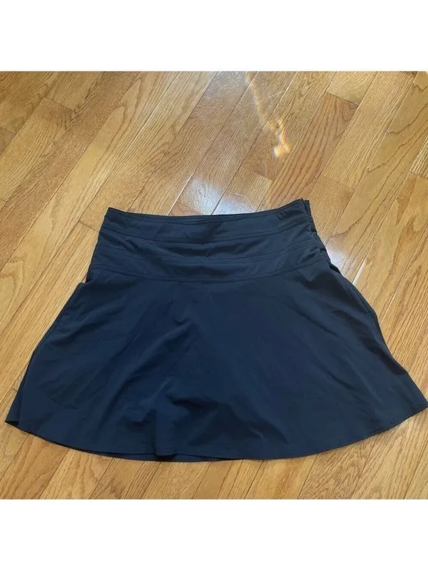 Athleta High Rise Athletic Tennis Skort 19.5" black size 14 skirt golf - Image 2