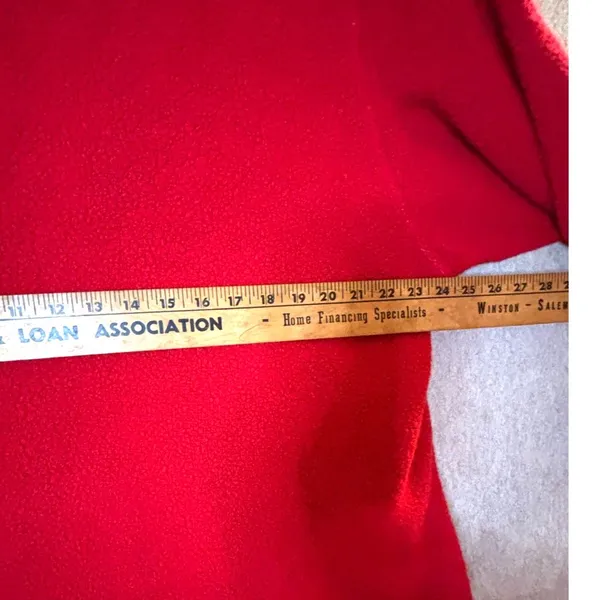 Outdoor Voices MegaFleece Snap Up Hoodie XL Red Wool Blend Fleece Pullover - Image 5