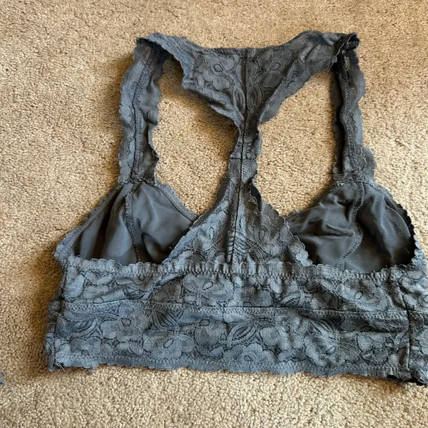 Lace Racerback Bralette Duo in Slate Gray and Nude - Image 5
