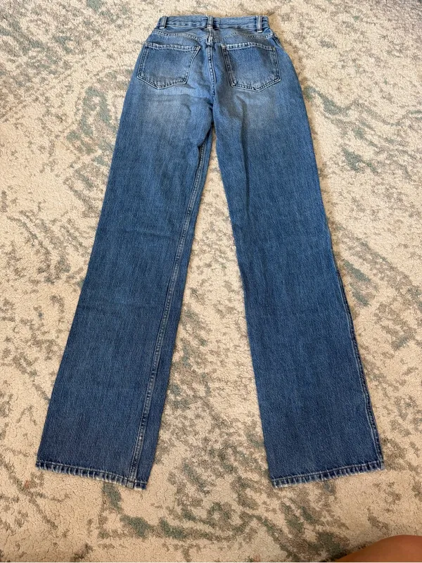 FRAME Le Jane Jeans Size 23 High Rise Straight Leg 32.5” Inseam - Image 3