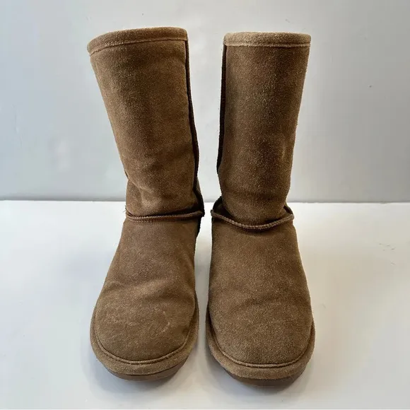 Bearpaw Emma Boots Womens Size 5 Suede Sheepskin Lined‎ Wool Blend Tan Brown - Image 2