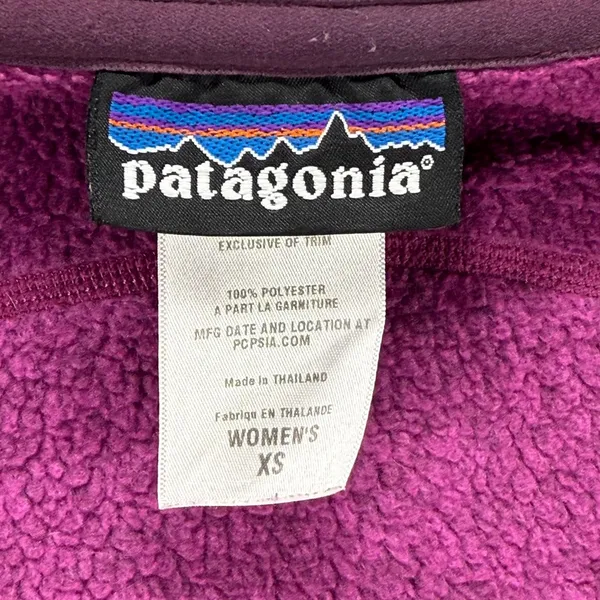 Patagonia Better Sweater‎ Fleece Vest Full Zip Sleeveless Outdoor Purple XS - Image 6