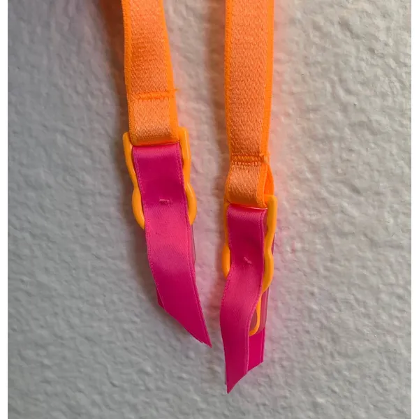 NEW For Love and Lemons Tulip Garter‎ Belt in Neon Pink and Orange - Image 6