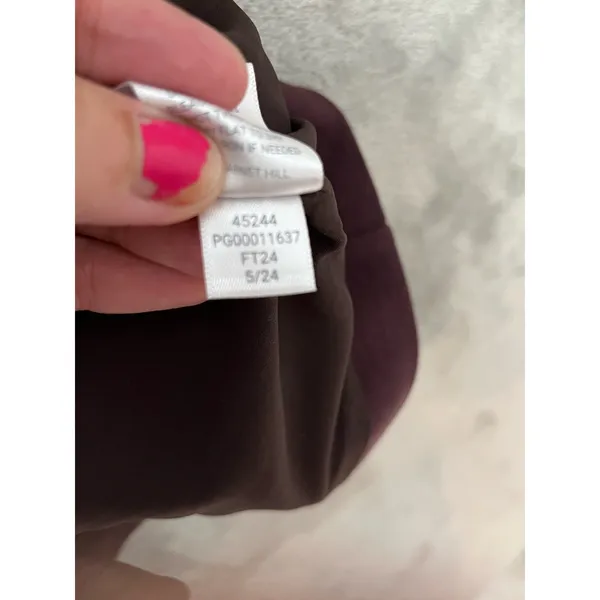 Garnet Hill Knit Relaxed Blazer Heathered Plum Tencel Wool Stretch Jacket Size 6 - Image 9