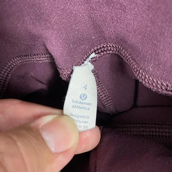 Lululemon Leggings Womens 4 Purple‎ High Rise Mesh Panel Yoga Pants Athletic - Image 4