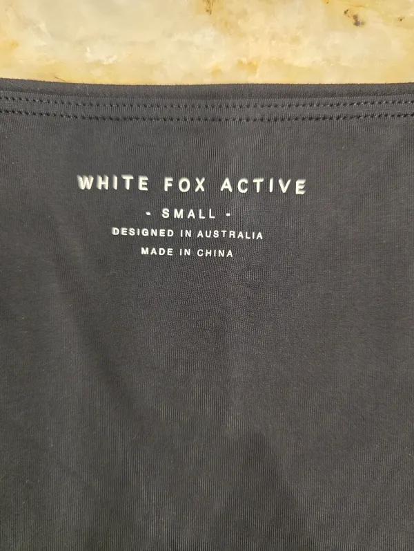 White Fox Active Thriving Long Sleeve Crop Black Small - Image 8