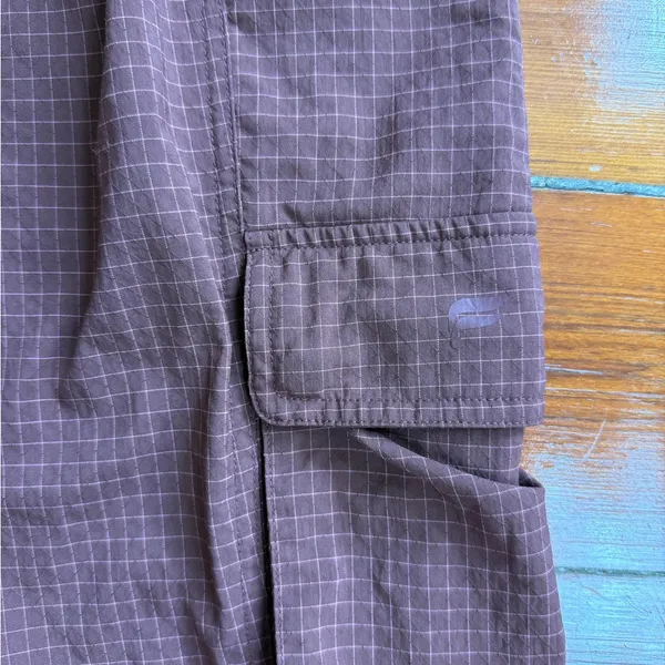Fabletics Ripstop Cargo Brown Check Trendy Casual Quick Dry Joggers Sz M 💚🍄 - Image 11
