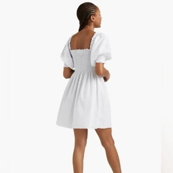 Hill House Athena Nap Dress in White Swiss Dot - Image 3