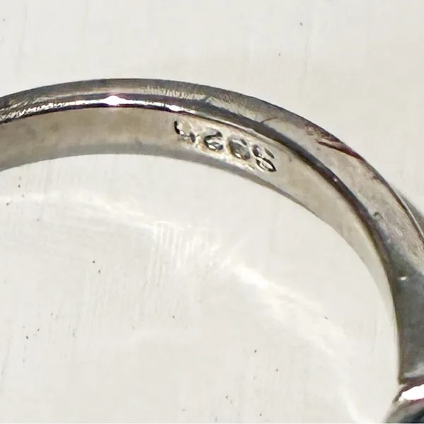 Sterling Silver 925 CZ Solataire Ring 6 Prong Setting Size‎ 7 - Image 2