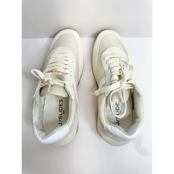 J/Slides Sneakers Size 6 Cream Leather Lifestyle Athletic and Training Shoes NEW - Image 8
