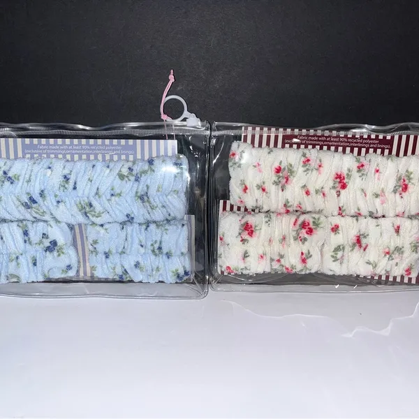 wild fable Floral Spa Headwrap Set - Blue & Cream Floral - Image 2