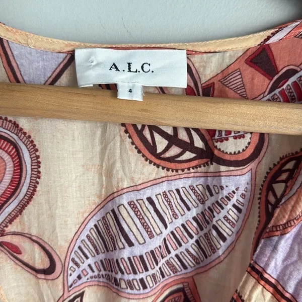 A.L.C. Frank Luna Cotton Smocked Waist Dress 4 - Image 7