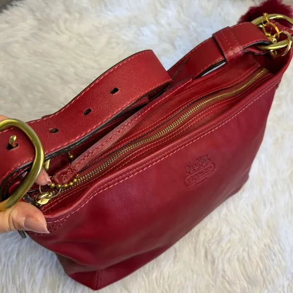 y2k COACH Legacy Red Crossbody Shoulder Bag - Image 7