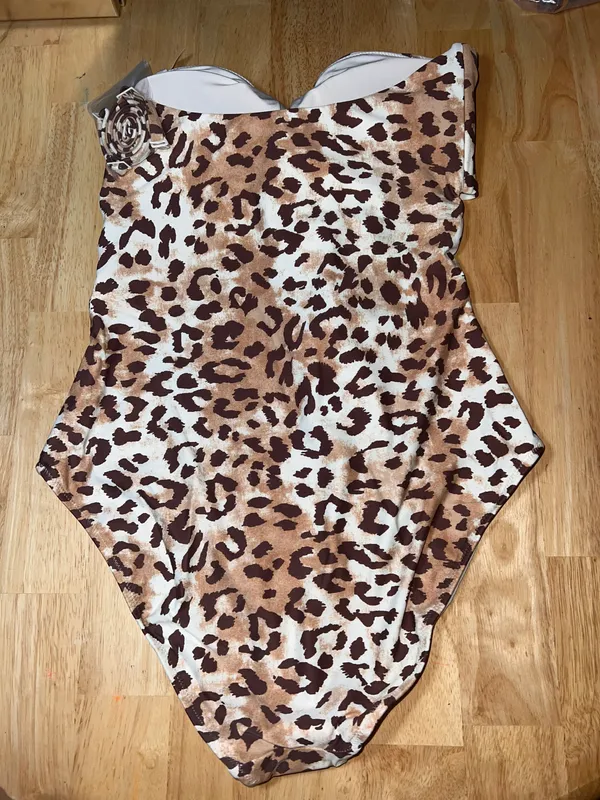 Aerie One Piece Full Coverage Swimsuit Animal Print Medium BNWTS $59.96 - Image 11