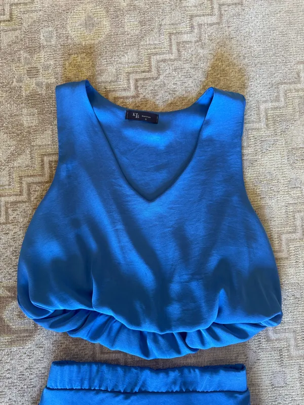 Blue Maxi Skirt and Tank Set - Image 3