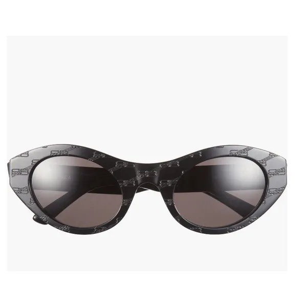 BALENCIAGA BB250S 001 BLACK GREY CAT EYE SUNGLASSES. 52 mm - Image 13