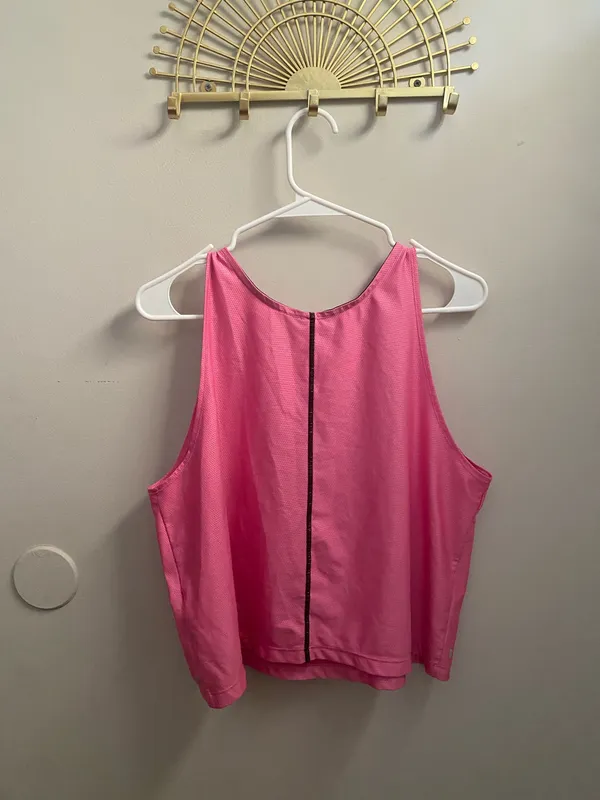 Nike Women’s Pink Activewear Crop Muscle Tank - Image 2