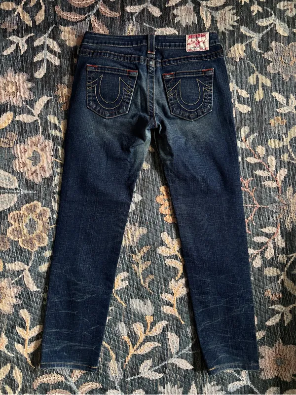 True Religion Women's Stella Dark Wash Low Rise Bootcut Jeans Size 29 - Image 9
