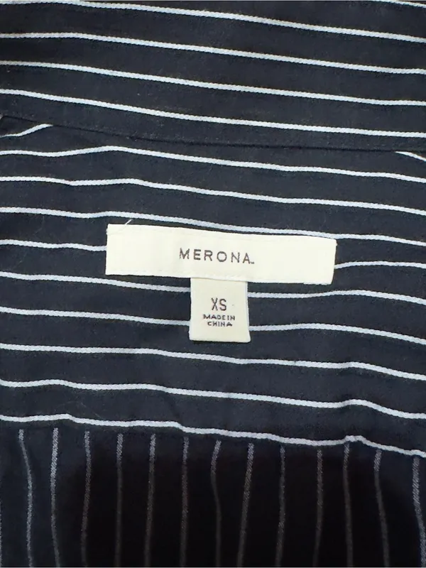 Y2K Office Siren Black Pinstripe Button-Down Women's Shirt - Image 6