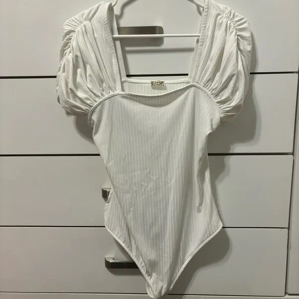 Free People Front Row Bodysuit White - Image 3