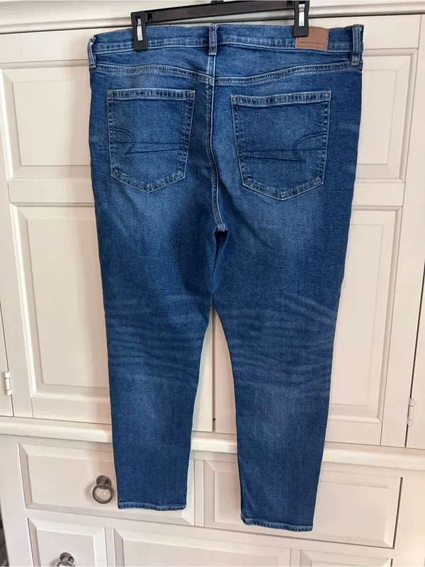 American Eagle Outfitters Womens Medium Blue 90s Straight Jeans 16 Short - Image 2
