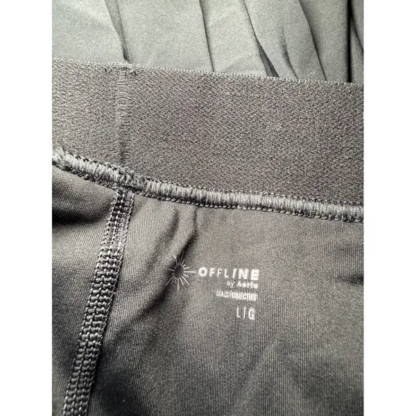 OFFLINE by Aerie Pleated Black Athletic Tennis Pickleball Skirt Large - Image 6