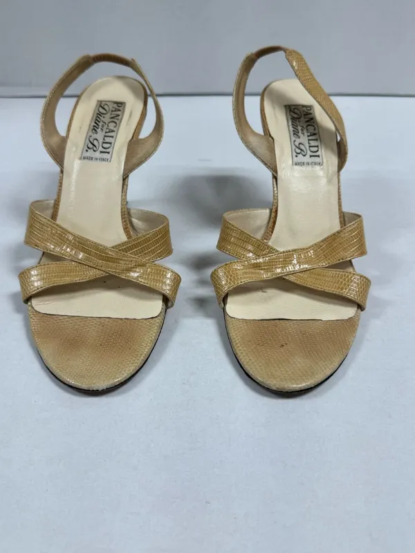 Pancaldi for Diane B Vintage Style Slingback Heels‎ - Size 8. - Image 2