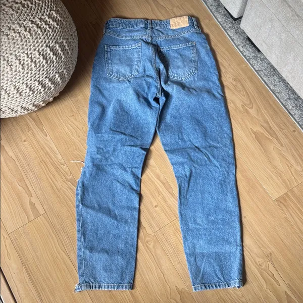 Zara Blue Distressed Boyfriend Jeans - Image 3