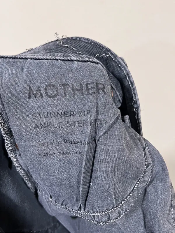MOTHER The Stunner Zip Fly Ankle Step Fray Stretch Denim Jean Size 26 - Image 9